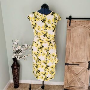 Ashley Stewart Floral Faux Wrap Dress Size 26/28